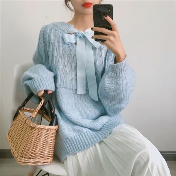 2021 new spring women double change wear knit sweater loose fit lantern sleeve lace up collar pullovers two sided knitwear 2iyl, White;black
2021 new spring women double change wear knit sweater loose fit lantern sleeve lace up collar pullovers two sided knitwear 2iyl, White;black