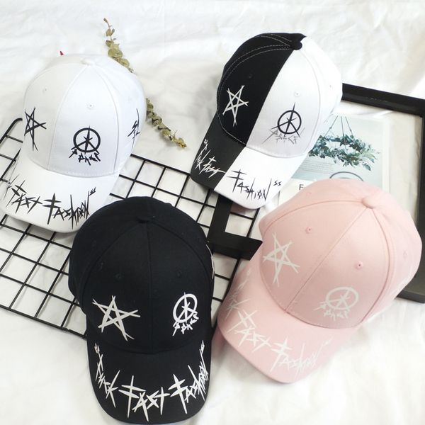 ball caps bingbing same product hat female summer street graffiti five-pointed star black and white stitching baseball sun-poof peaked cap, Blue;gray
ball caps bingbing same product hat female summer street graffiti five-pointed star black and white stitching baseball sun-poof peaked cap, Blue;gray