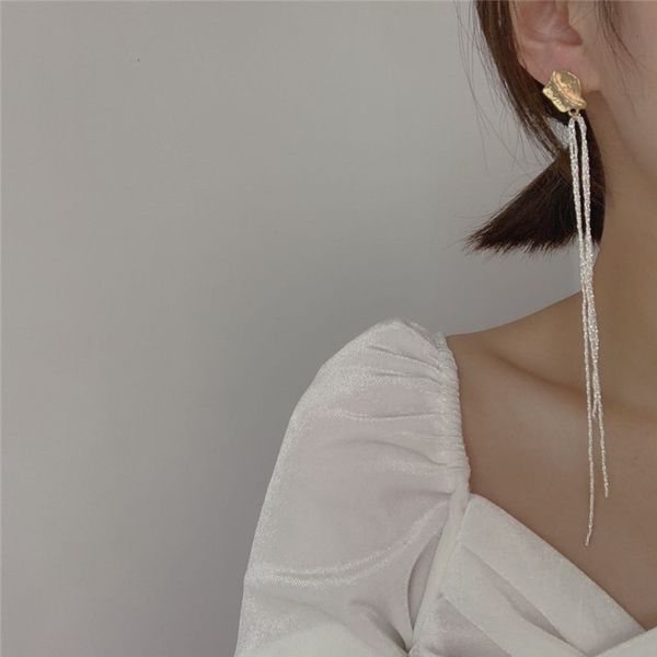 hbp temperament geometry metal chain tassel female korean net red long earrings fashion, Silver
hbp temperament geometry metal chain tassel female korean net red long earrings fashion, Silver