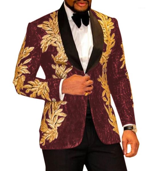 men's suits & blazers solovedress suit 2 pieces burgundy slim shiny glitter gold applique prom dress jacket party set (blazer + pants), White;black
men's suits & blazers solovedress suit 2 pieces burgundy slim shiny glitter gold applique prom dress jacket party set (blazer + pants), White;black
