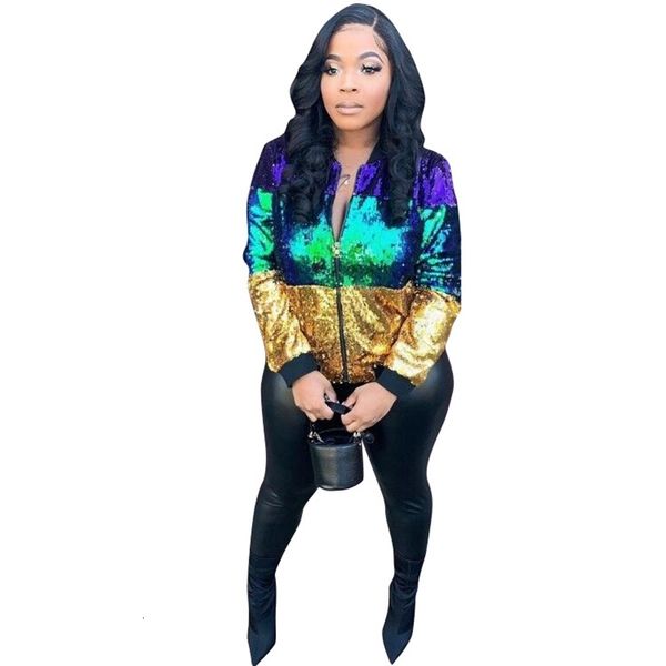 women's jackets multicolor sequin bomber long sleeve sparkly glitter coats and fashion zipper streetwear cqep, Black;brown
women's jackets multicolor sequin bomber long sleeve sparkly glitter coats and fashion zipper streetwear cqep, Black;brown