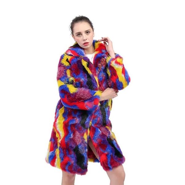 women's fur & faux coats colorful jackets women winter long overcoat soft warm rainbow color outerwear female 9xl j3377, Black
women's fur & faux coats colorful jackets women winter long overcoat soft warm rainbow color outerwear female 9xl j3377, Black