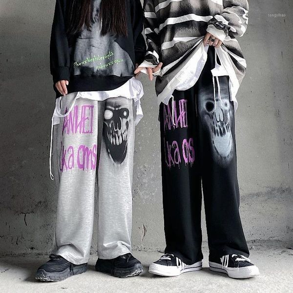 men's pants 2021 korean ins dark high street graffiti letter printing wide leg straight for men and women, Black
men's pants 2021 korean ins dark high street graffiti letter printing wide leg straight for men and women, Black