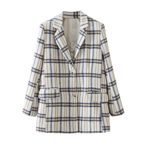 2021 new autumn winter women's blazer jacket casual plaid single breasted pocket decorative coat sweet girl kiol, White;black
2021 new autumn winter women's blazer jacket casual plaid single breasted pocket decorative coat sweet girl kiol, White;black