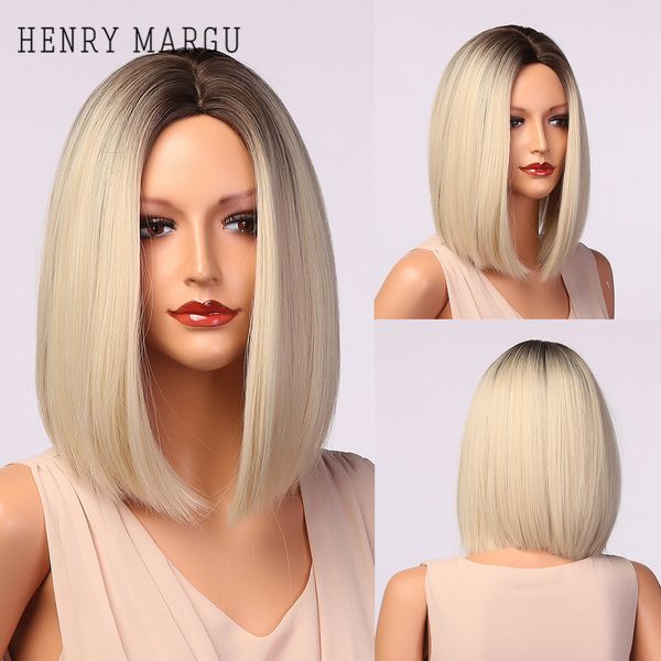 henry margu light white blonde ombre short bob wigs for women synthetic straight hair wig natural cosplay party middle part wigs, Black
henry margu light white blonde ombre short bob wigs for women synthetic straight hair wig natural cosplay party middle part wigs, Black