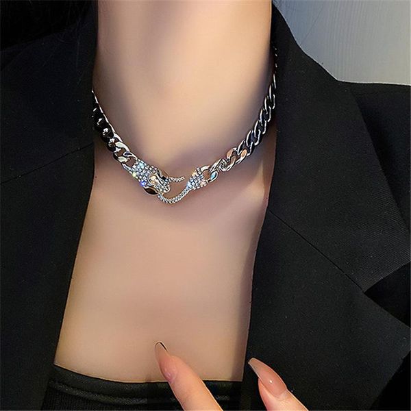 chains kpop goth snake chain necklace for women punk shiny statement chuny clavicle vintage irregular rhinestone pendant choker, Silver
chains kpop goth snake chain necklace for women punk shiny statement chuny clavicle vintage irregular rhinestone pendant choker, Silver