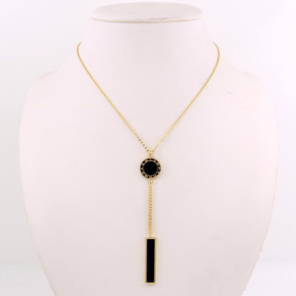 pendant necklaces summer european chic long geometric necklace gold color stainless steel chains brand jewelry for girls, Silver
pendant necklaces summer european chic long geometric necklace gold color stainless steel chains brand jewelry for girls, Silver