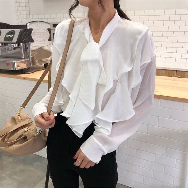 women's tanks & camis hzirip female chiffon blouse, retro frilly chic, smooth, for autumn , office ckid, White
women's tanks & camis hzirip female chiffon blouse, retro frilly chic, smooth, for autumn , office ckid, White