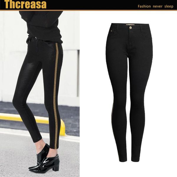 men's jeans 2021 women's spring and winter solid color stitching denim skinny trousers for women, Blue
men's jeans 2021 women's spring and winter solid color stitching denim skinny trousers for women, Blue