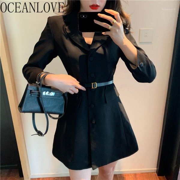 women's suits & blazers oceanlove black chaqueta mujer solid single breasted ol korean fashion blazer feminino spring vintage 2021 long, White;black
women's suits & blazers oceanlove black chaqueta mujer solid single breasted ol korean fashion blazer feminino spring vintage 2021 long, White;black