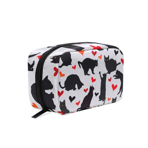 fengju makeup cosmetic bag portable toiletries bag fashionable square storage for girls lady woman hearts black cats
fengju makeup cosmetic bag portable toiletries bag fashionable square storage for girls lady woman hearts black cats