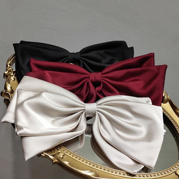 korean hair accessories big bow hairpin sweet texture silk satin hanging feeling back spring clip elegant temperament top, Golden;silver
korean hair accessories big bow hairpin sweet texture silk satin hanging feeling back spring clip elegant temperament top, Golden;silver