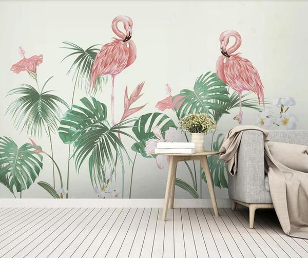 wallpapers custom mural wallpaper 3d nordic hand-painted floral tropical rainforest plant flamingo background wall decorative painting
wallpapers custom mural wallpaper 3d nordic hand-painted floral tropical rainforest plant flamingo background wall decorative painting