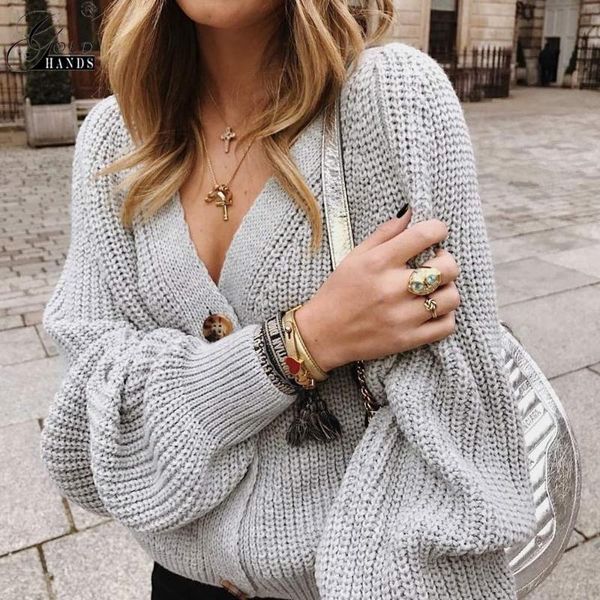women's sweaters gold hands knitted basic button solid loose jumper cute elegant women casual sweater pullover 2021 autumn sale, White;black
women's sweaters gold hands knitted basic button solid loose jumper cute elegant women casual sweater pullover 2021 autumn sale, White;black
