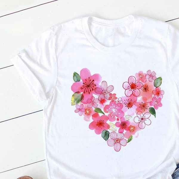 womens t shirt pink heart flower print casual graphic t shirt basic o collar ladies girls harajuku top, White
womens t shirt pink heart flower print casual graphic t shirt basic o collar ladies girls harajuku top, White