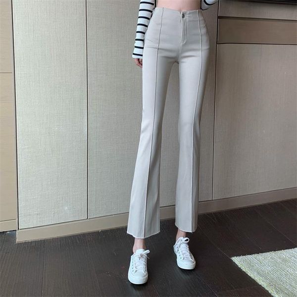 women's pants & capris 2021 spring autumn women korean style business slim flare pant office lady casual high waist ankle length suit t, Black;white
women's pants & capris 2021 spring autumn women korean style business slim flare pant office lady casual high waist ankle length suit t, Black;white
