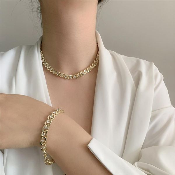 chokers moflo chunky rhinestone cuban chain necklaces crystal wide link choker necklace bracelet, Golden;silver
chokers moflo chunky rhinestone cuban chain necklaces crystal wide link choker necklace bracelet, Golden;silver