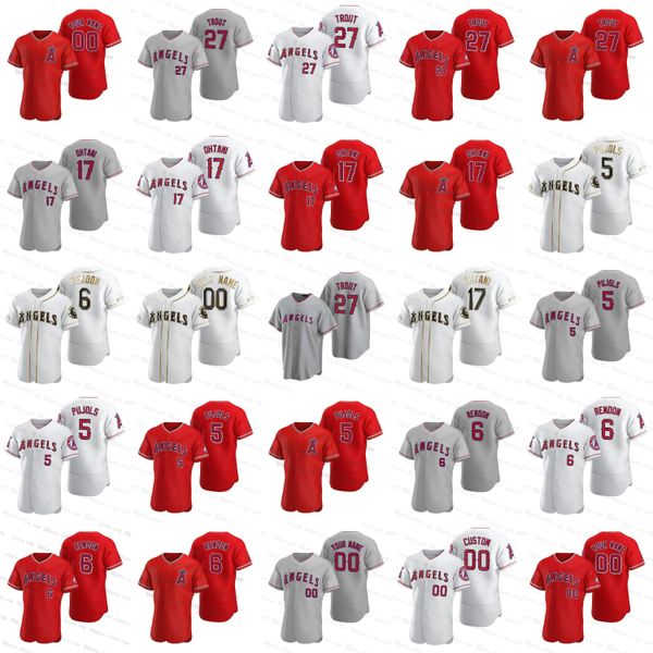 2020 new season 27 mike trout albert pujols 9 la stella stitched 6 anthony rendon shohei ohtani gold white red gray baseball jerseys custom, Blue;black
2020 new season 27 mike trout albert pujols 9 la stella stitched 6 anthony rendon shohei ohtani gold white red gray baseball jerseys custom, Blue;black