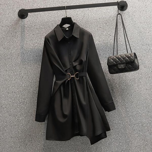 casual dresses for women 2021 elegant autumn long-sleeved design mid-length with belt black solid color party female clothing, Black;gray
casual dresses for women 2021 elegant autumn long-sleeved design mid-length with belt black solid color party female clothing, Black;gray