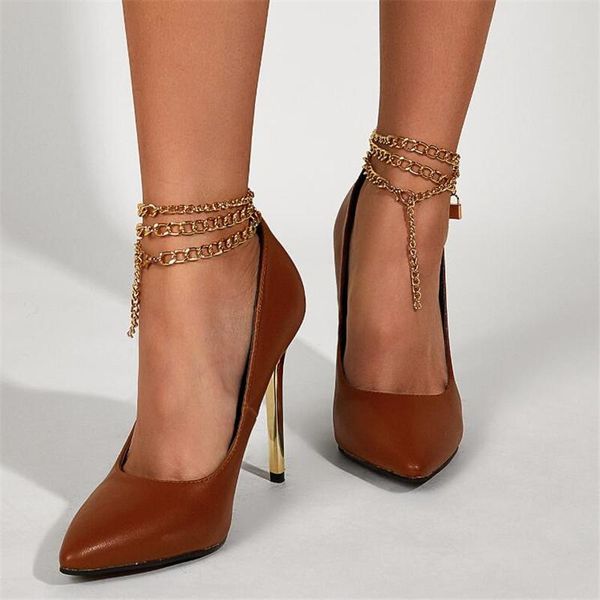 dress shoes fashion pointed toe metal chain thin heels snakeskin party women rome design heel female, Black
dress shoes fashion pointed toe metal chain thin heels snakeskin party women rome design heel female, Black
