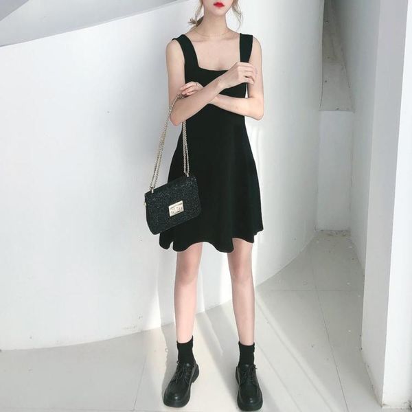 knitted base broadband hepburn cool wind small black skirt with suspender dress for women in summer, Gray
knitted base broadband hepburn cool wind small black skirt with suspender dress for women in summer, Gray