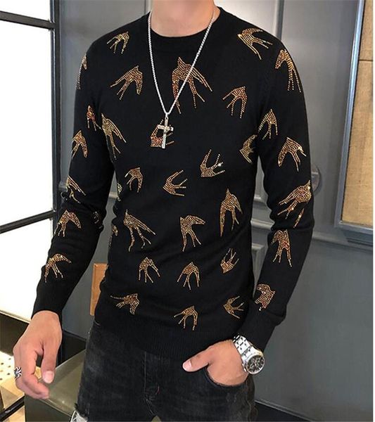 men's sweaters winter sweater fashion street youth knitted pullover rhinestone style long sleeve knit, White;black
men's sweaters winter sweater fashion street youth knitted pullover rhinestone style long sleeve knit, White;black