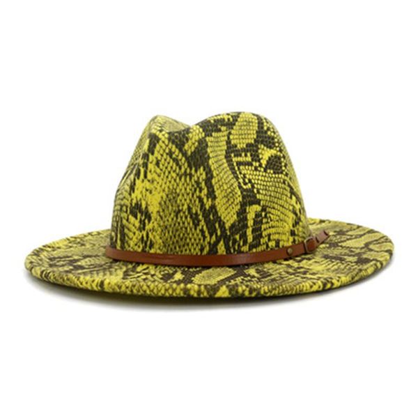 wide brim hats fedora women snake print belt yellow blue red green black felted hat jazz caps panamas outdoor casual men, Blue;gray
wide brim hats fedora women snake print belt yellow blue red green black felted hat jazz caps panamas outdoor casual men, Blue;gray