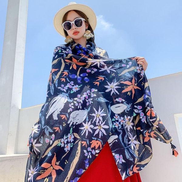 scarves cotton and linen ancient flowers elegant travel silk scarf sunscreen air conditioner shawl women's beach towel, Blue;gray
scarves cotton and linen ancient flowers elegant travel silk scarf sunscreen air conditioner shawl women's beach towel, Blue;gray