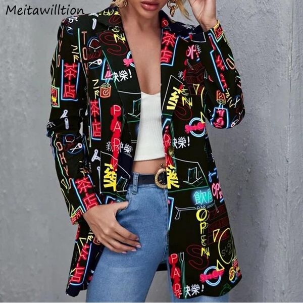 women's suits & blazers women vintage print suit jacket spring autumn lapel long sleeve blazer 2021 casual harajuku loose office coats, White;black
women's suits & blazers women vintage print suit jacket spring autumn lapel long sleeve blazer 2021 casual harajuku loose office coats, White;black
