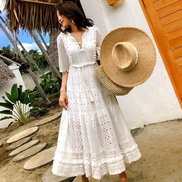 2021 new summer maxi women french vintage embroidered dresses sweet chic casual beach dress boho long female vestidos u3aq, Black;gray
2021 new summer maxi women french vintage embroidered dresses sweet chic casual beach dress boho long female vestidos u3aq, Black;gray