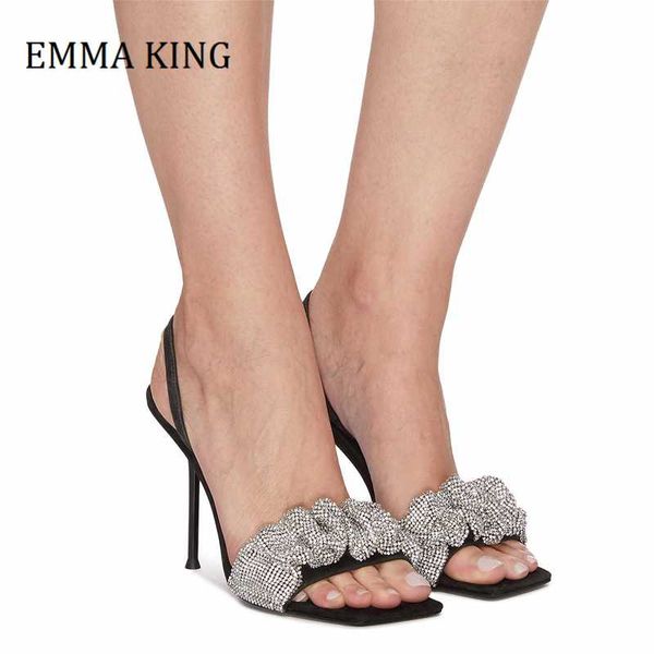 sandals summer women square toe rhinestone sandlas ruched strap stilettos heels scrunchie ladies banquet bling dress shoes, Black
sandals summer women square toe rhinestone sandlas ruched strap stilettos heels scrunchie ladies banquet bling dress shoes, Black