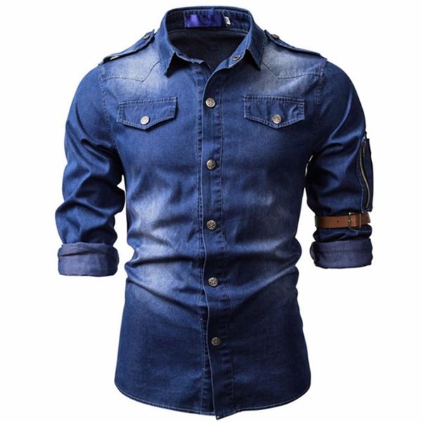 men's casual shirts fashion denim long sleeve male plus size european american style slim fit cowboy washed blouses, White;black
men's casual shirts fashion denim long sleeve male plus size european american style slim fit cowboy washed blouses, White;black