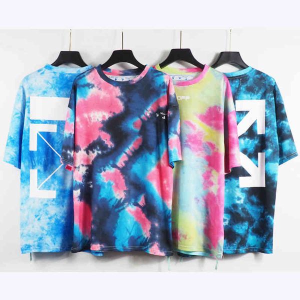 21 spring summer style / new off colorful rainbstyle rendering splash arrstyle short sleeve t-shirt men and women, White;black
21 spring summer style / new off colorful rainbstyle rendering splash arrstyle short sleeve t-shirt men and women, White;black