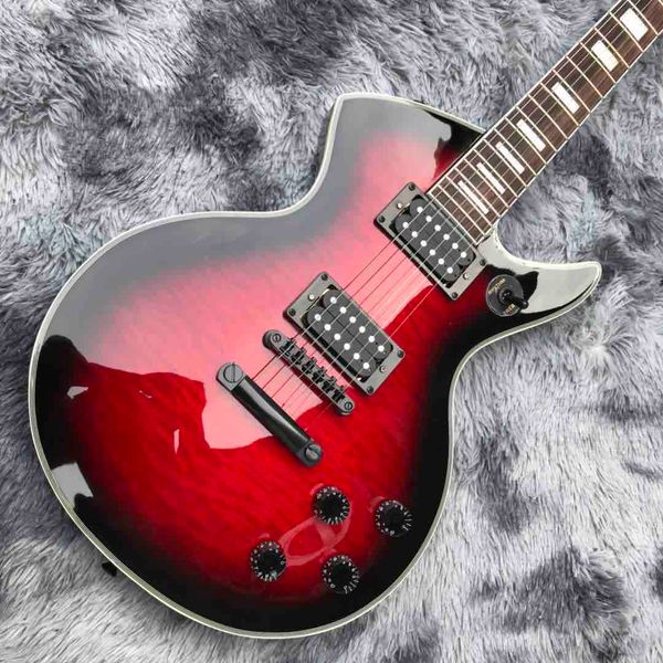clouds striped electric guitar