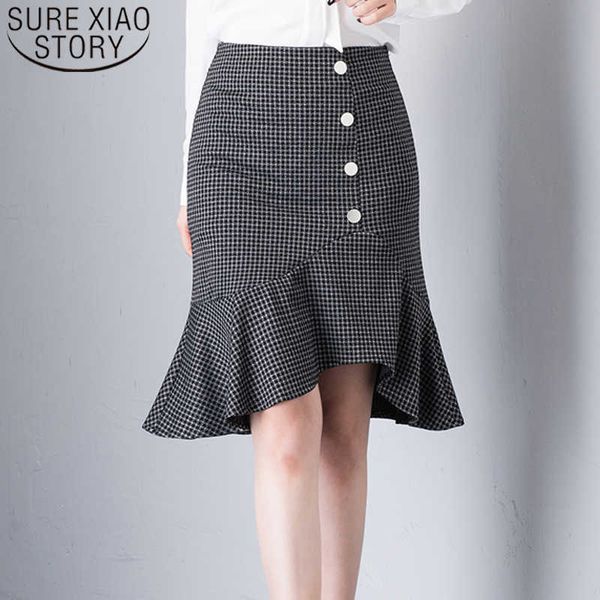 summer high waist chic fishtail women skirt korean-style slim fit ruffled one-step hip plaid 8818 50 210528, Black
summer high waist chic fishtail women skirt korean-style slim fit ruffled one-step hip plaid 8818 50 210528, Black