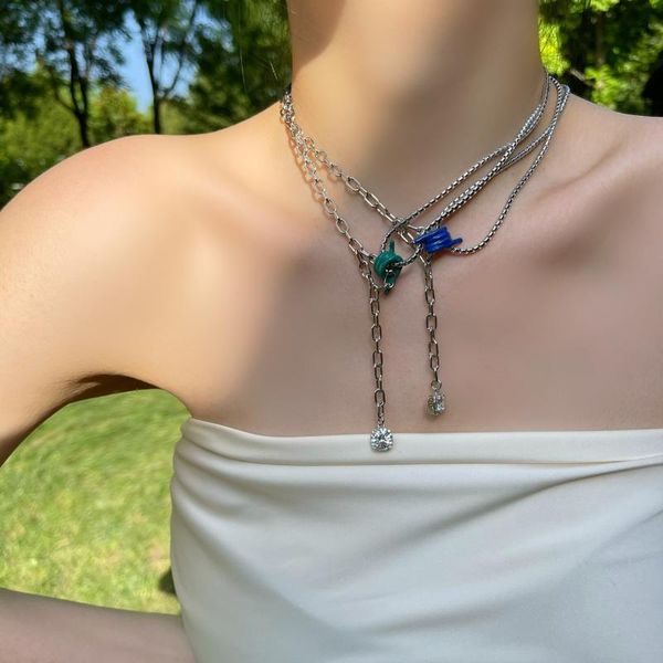 pendant necklaces mengjiqiao 2021 fashion design metal chain choker for women girls sqaure crystal necklace jewelry gifts, Silver
pendant necklaces mengjiqiao 2021 fashion design metal chain choker for women girls sqaure crystal necklace jewelry gifts, Silver