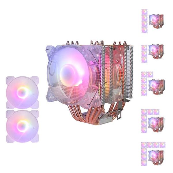 6 copper tube cpu radiator chis fan synchronous lighting 1150amd1366 2011 crystal light dual fan + chis
6 copper tube cpu radiator chis fan synchronous lighting 1150amd1366 2011 crystal light dual fan + chis