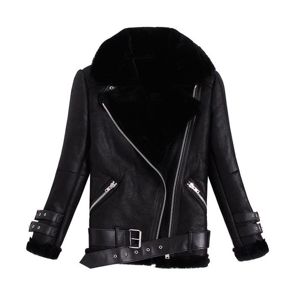 women's leather & faux sheep shearing real winter fur coat motorcycle genuine jacket for women clothes 2021 casaco s-w-4 yy288, Black
women's leather & faux sheep shearing real winter fur coat motorcycle genuine jacket for women clothes 2021 casaco s-w-4 yy288, Black