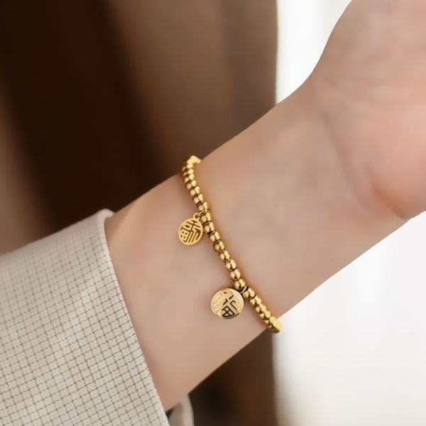 elastic 18k gold titanium steel bracelet female ins sense of quality couples bracelet fashion bracelet fashion accessories, Golden;silver
elastic 18k gold titanium steel bracelet female ins sense of quality couples bracelet fashion bracelet fashion accessories, Golden;silver