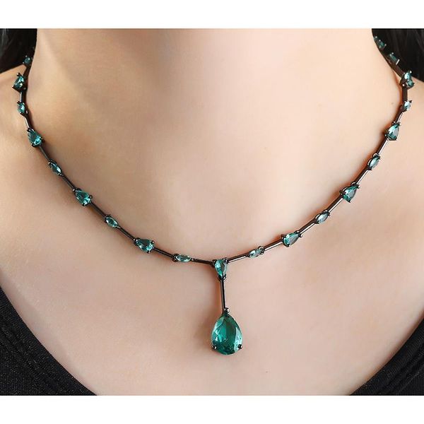 pendant necklaces personality fashion style simple ladies party zircon chain necklace, Silver
pendant necklaces personality fashion style simple ladies party zircon chain necklace, Silver