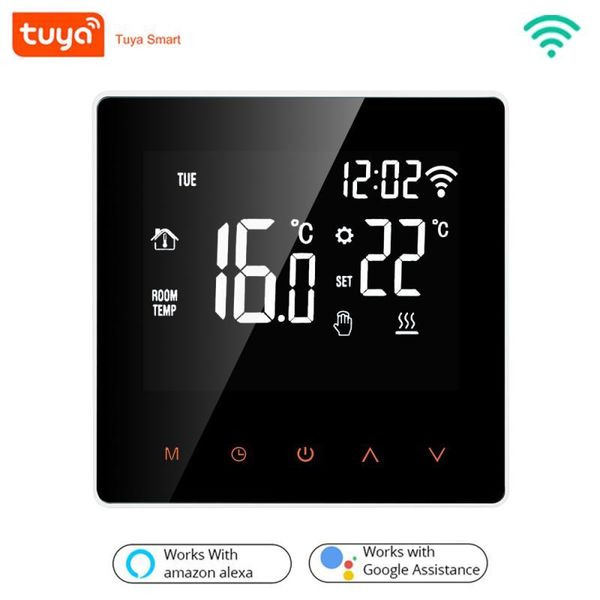 smart home control tuya wifi thermostat, electric floor heating water/gas boiler temperature remote controller for google home, alexa system
smart home control tuya wifi thermostat, electric floor heating water/gas boiler temperature remote controller for google home, alexa system