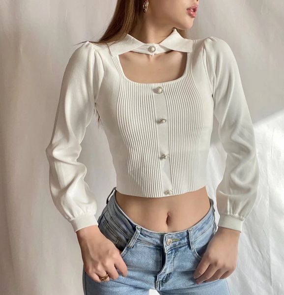 2021 new female ins lapels, europe and united states the french hollow out long sleeve knit unlined upper garment, 6841 llrq, Black;white
2021 new female ins lapels, europe and united states the french hollow out long sleeve knit unlined upper garment, 6841 llrq, Black;white
