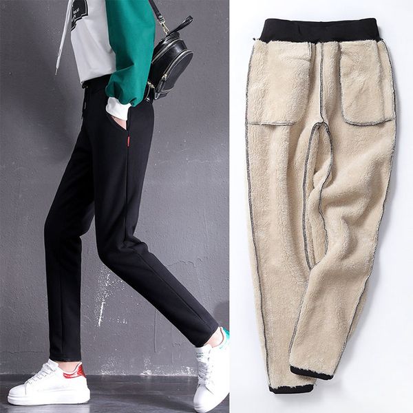 new winter causal cashmere harem warm pants womens velvet thick lambskin cashmere joggers pants loose women trousersck002, Black;brown
new winter causal cashmere harem warm pants womens velvet thick lambskin cashmere joggers pants loose women trousersck002, Black;brown