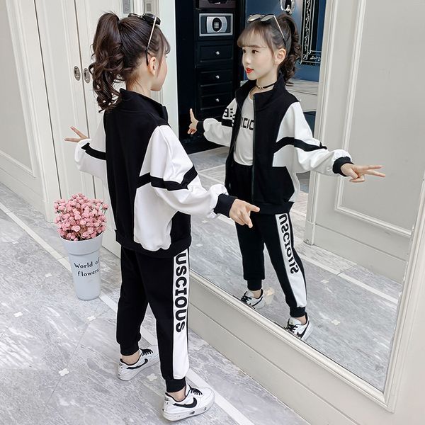 girls clothing suits coat + pants 2pcs kids spring autumn classic shool formal sport teenagers outwear, White
girls clothing suits coat + pants 2pcs kids spring autumn classic shool formal sport teenagers outwear, White
