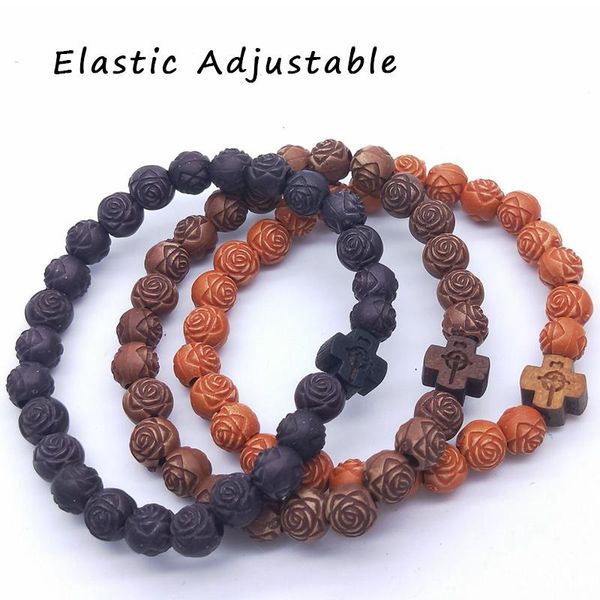 charm bracelets wooden rose holy jesus cross rosary bead elastic christianity catholicism church prayer exorcism amulet bangle jewelry, Golden;silver
charm bracelets wooden rose holy jesus cross rosary bead elastic christianity catholicism church prayer exorcism amulet bangle jewelry, Golden;silver