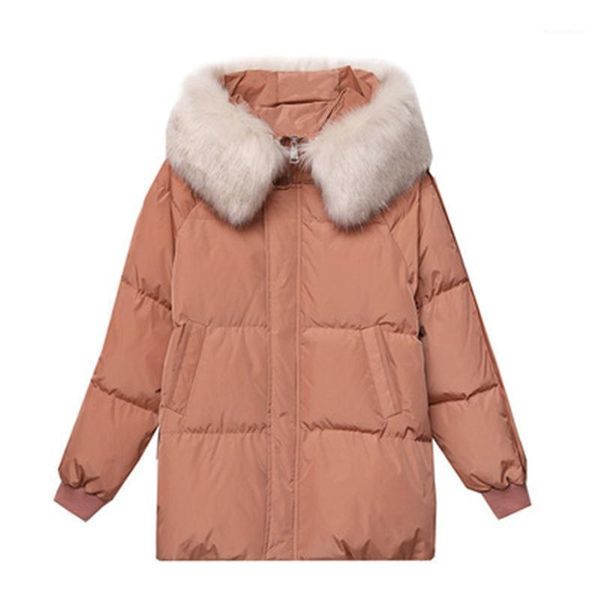 women's down & parkas 2021 winter cotton coats loose female casual big fur collar plus size lady jacket thick hoodies pockets mujer, Black
women's down & parkas 2021 winter cotton coats loose female casual big fur collar plus size lady jacket thick hoodies pockets mujer, Black