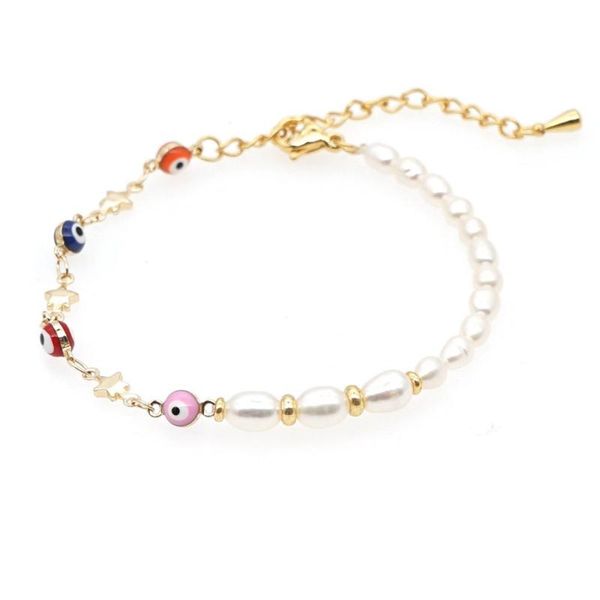 link, chain 2021 creative retro ethnic style color eyes beads contracted light luxury baroque natural freshwater pearl bracelet women, Black
link, chain 2021 creative retro ethnic style color eyes beads contracted light luxury baroque natural freshwater pearl bracelet women, Black