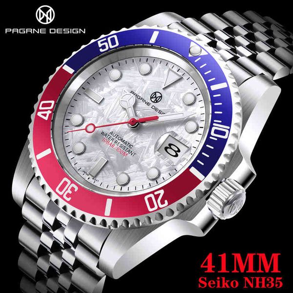 2021 new luxury men sport mechanical wristwatch pagrne design brand automatic watches stainless steel reloj hombre clock, Silver
2021 new luxury men sport mechanical wristwatch pagrne design brand automatic watches stainless steel reloj hombre clock, Silver
