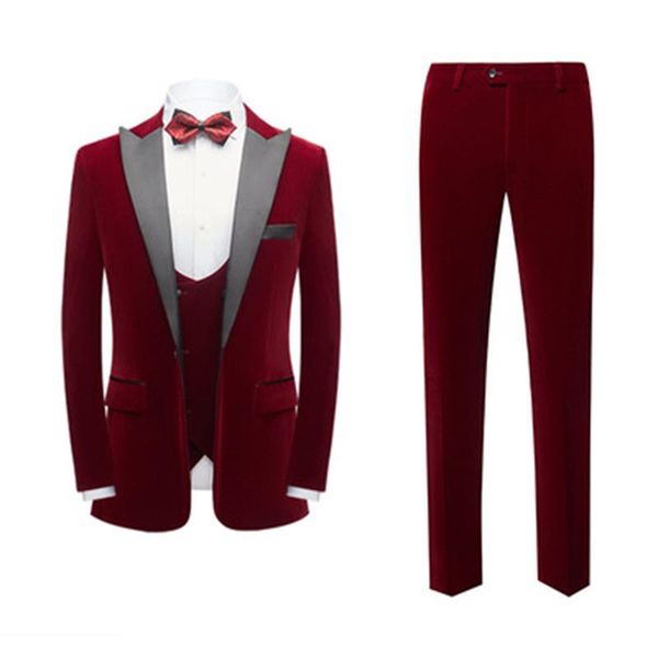 men's suits & blazers velvet slim-fit suit with black pointed lapel jacket 3-piece groom wedding tuxedo, White;black
men's suits & blazers velvet slim-fit suit with black pointed lapel jacket 3-piece groom wedding tuxedo, White;black
