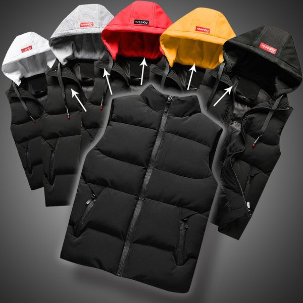 men's autumn thickened down cotton winter vest jacket for young couple korean style fashionable and handsome waistcoat, Black;white
men's autumn thickened down cotton winter vest jacket for young couple korean style fashionable and handsome waistcoat, Black;white